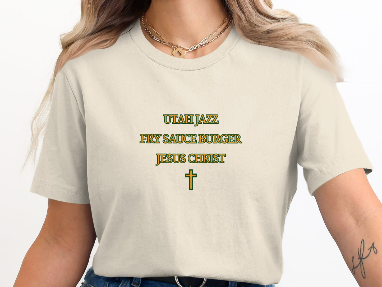 Utah Jazz Fry Sauce Burger Jesus Christ shirt