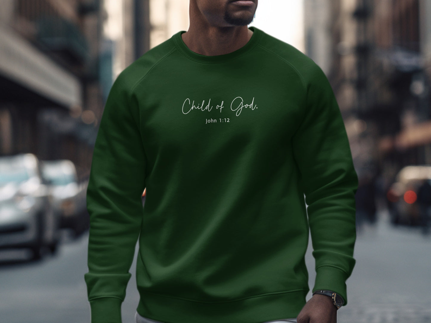 Child of God John 1 12 Green Comfortable Sweatshirt product