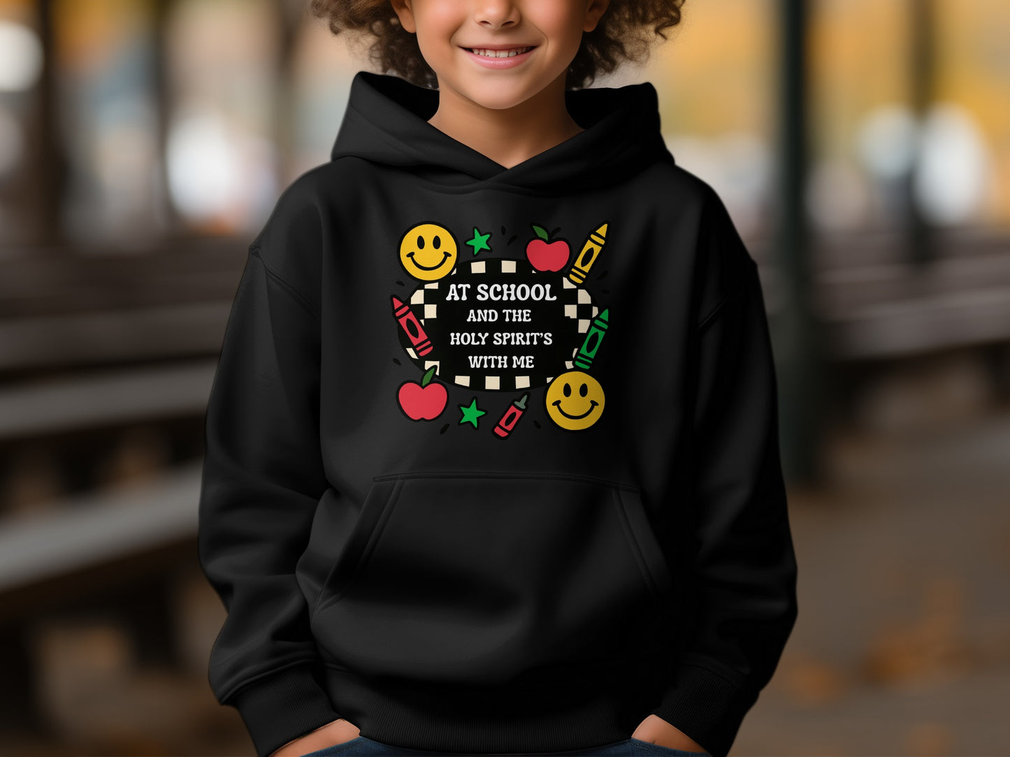 At School And The Holy Spirits With Me Hoodie