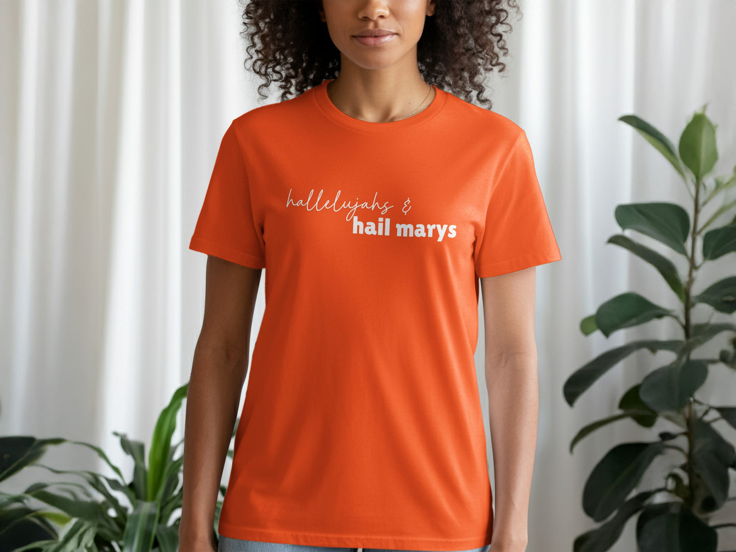 hallelujahs & hail marys graphic T-shirt product type