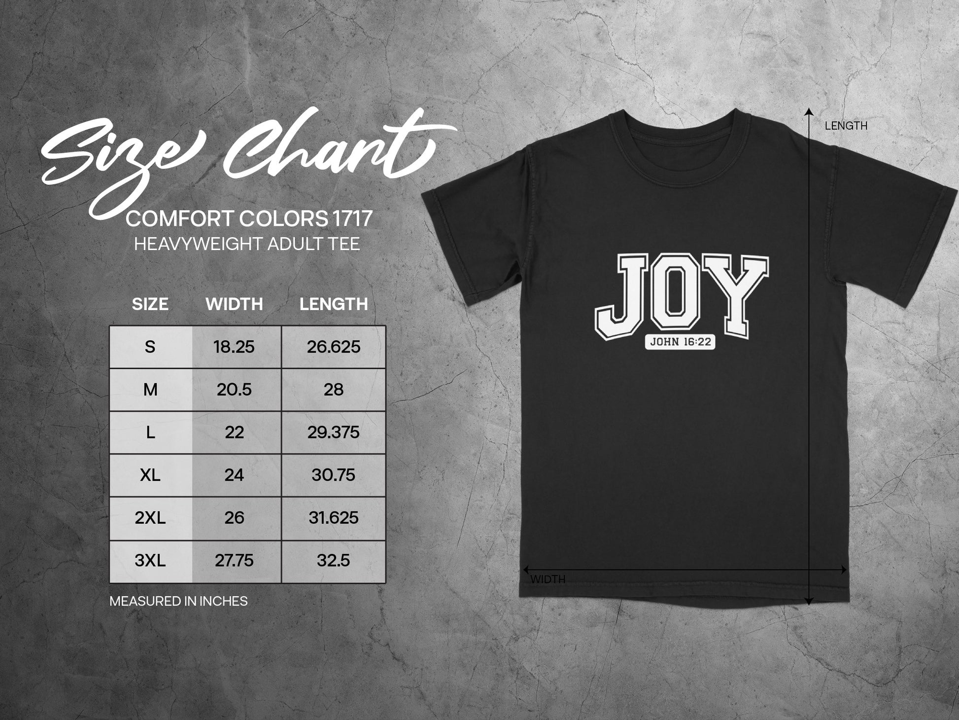 JOY John 16 22 Comfort Colors 1717 Heavyweight Shirt