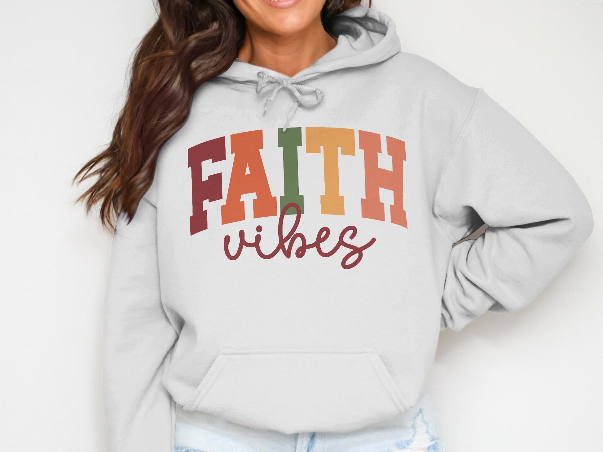 Fall Colors Faith Vibes Hoodie for Women