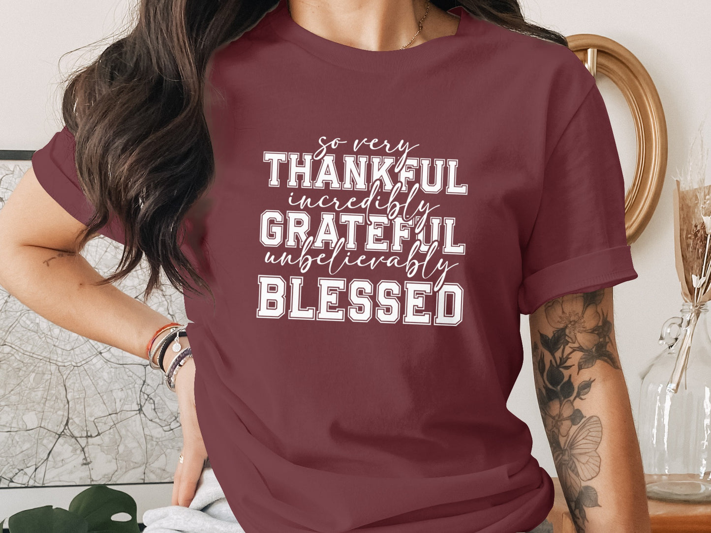 So Very Thankful Grateful Blessed T-Shirt