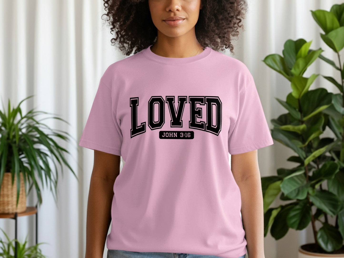LOVED John 3:16 Graphic Inspirational T-Shirt