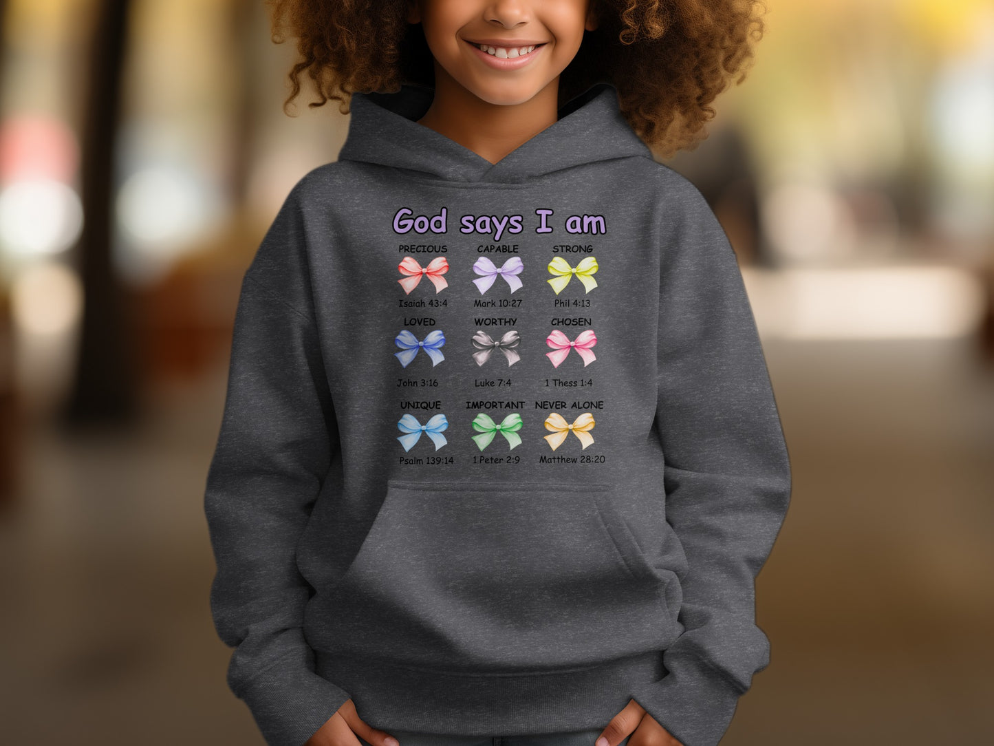 Inspirational God Says I Am Hoodie with Colorful Butterflies