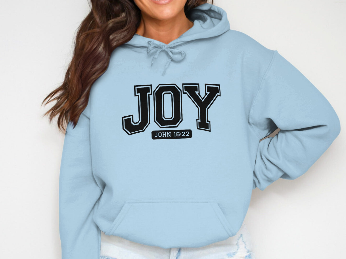 Joy John 16 22 Hoodie with Inspirational Quote