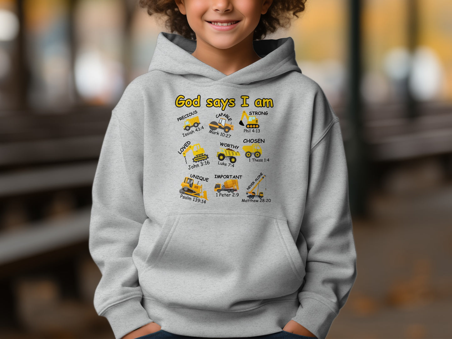 God Says I Am Christian Hoodie with Inspirational Words
