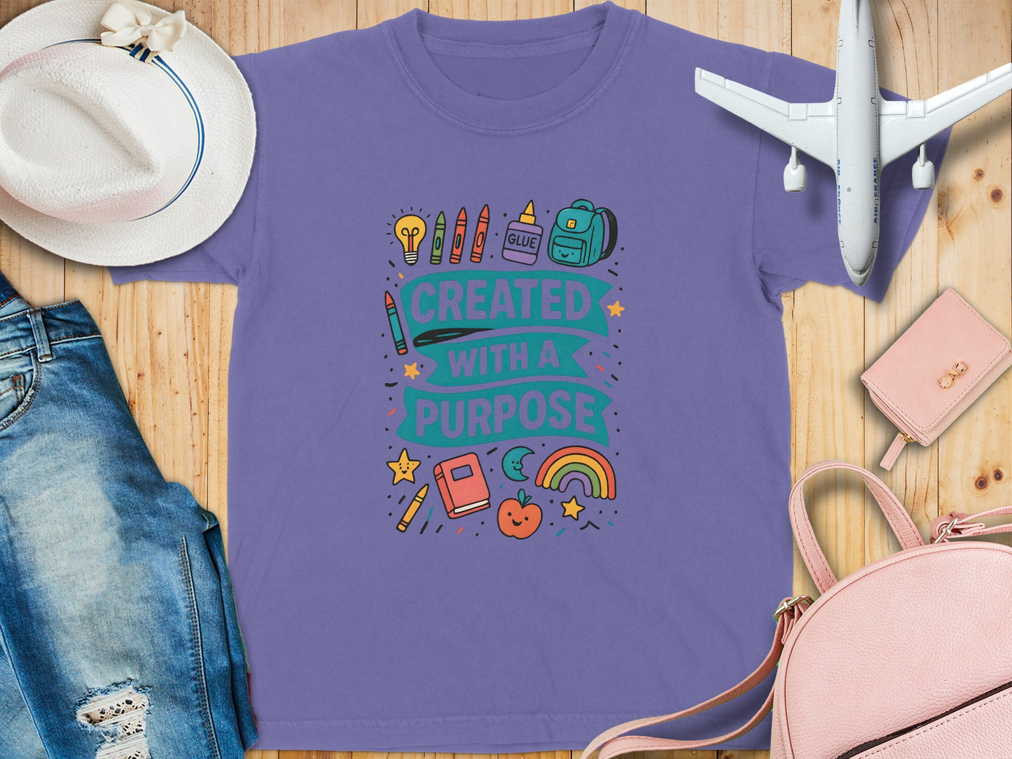 Created With A Purpose Stylish Graphic Tee