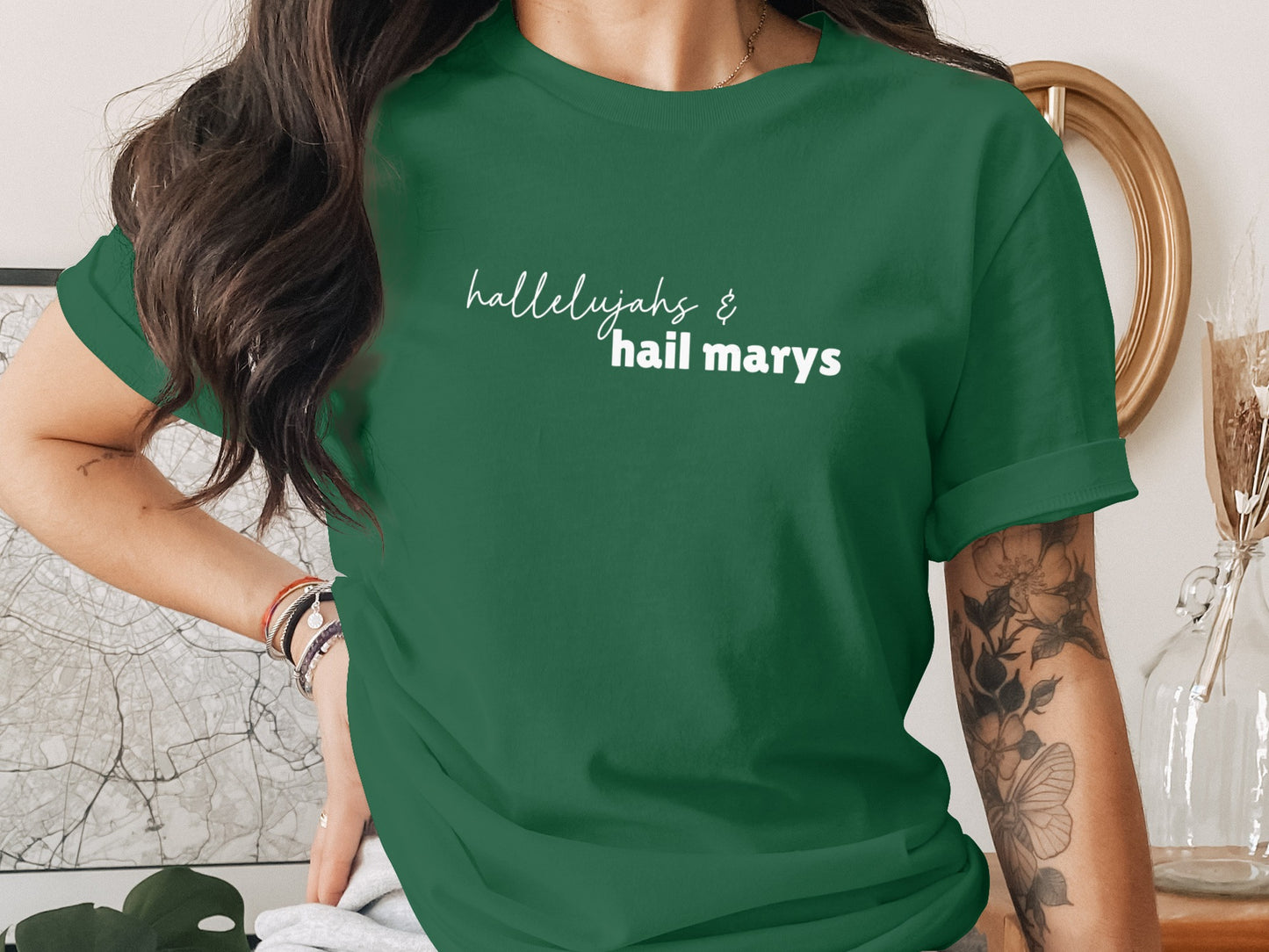 Hallelujahs and Hail Marys Graphic Tee product type