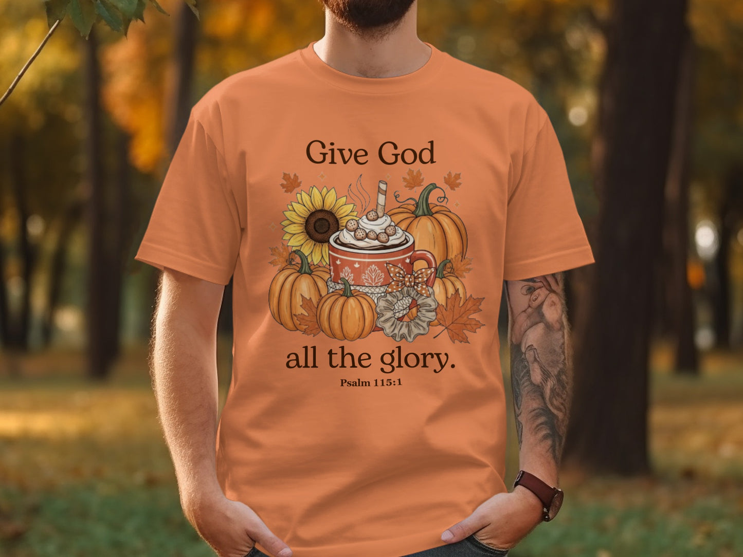 Autumn Harvest Give God All the Glory Scripture Shirt