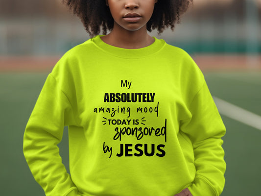 My Absolutely Amazing Mood Sponsored by Jesus Sweatshirt Product