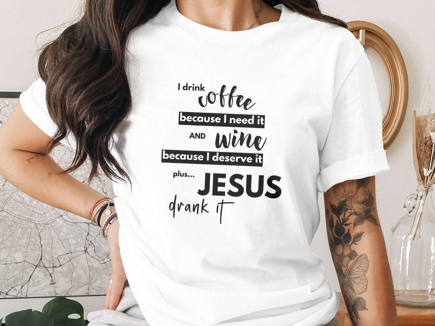 Funny Religion Inspired Quote White T-Shirt product type