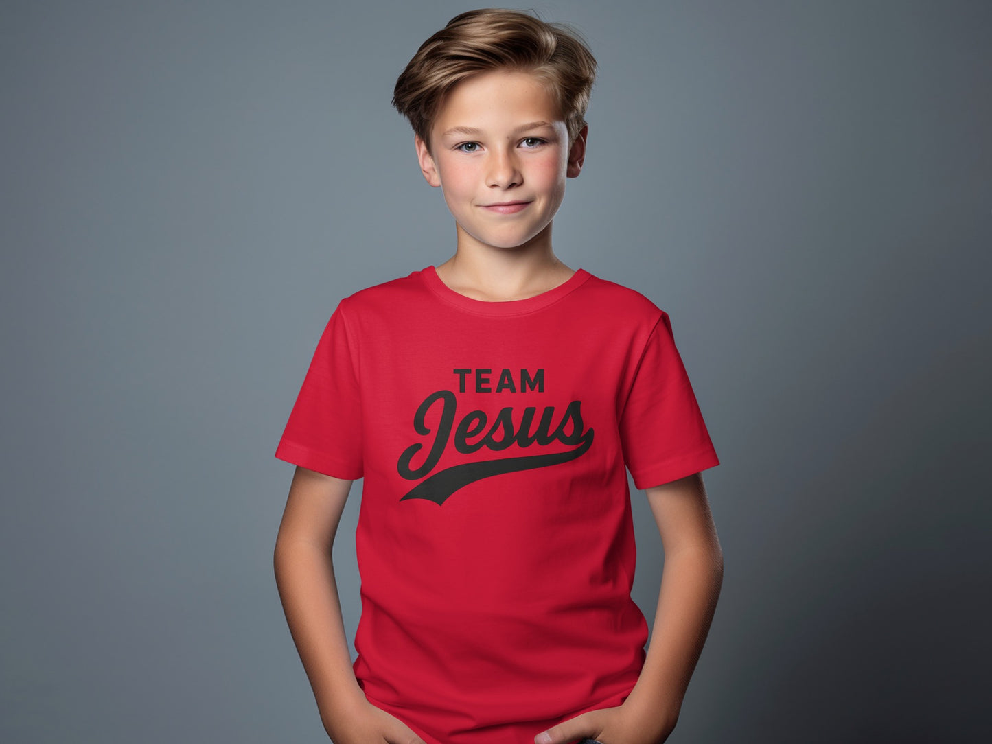 Team Jesus Red Graphic Tee Shirt Apparel