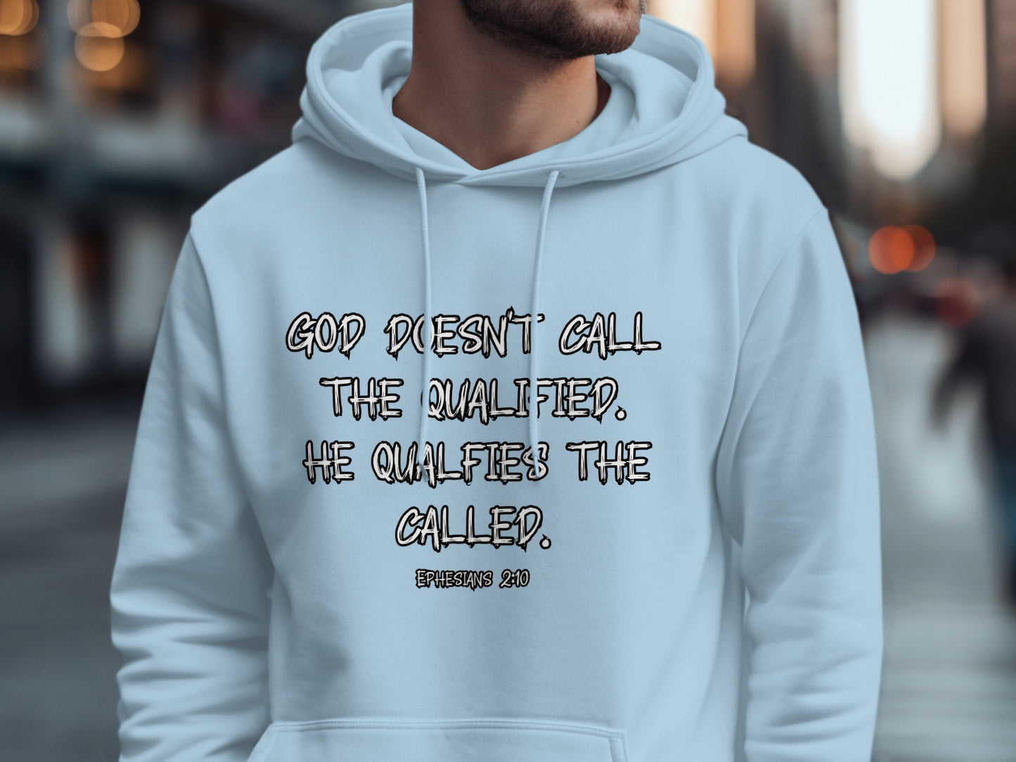 Inspirational Quote Hoodie Ephesians 2:10 Apparel
