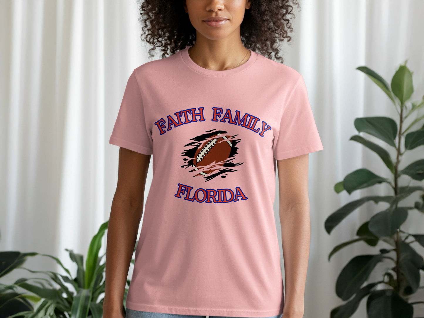 Faith Family Florida Football Athletic T-Shirt