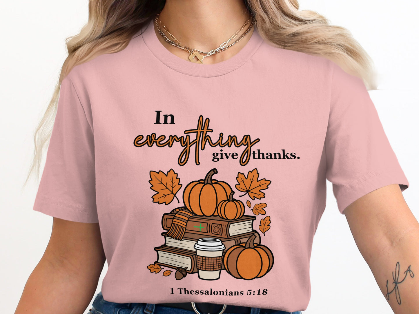 Inspirational Autumn Bible Verse Graphic Tee
