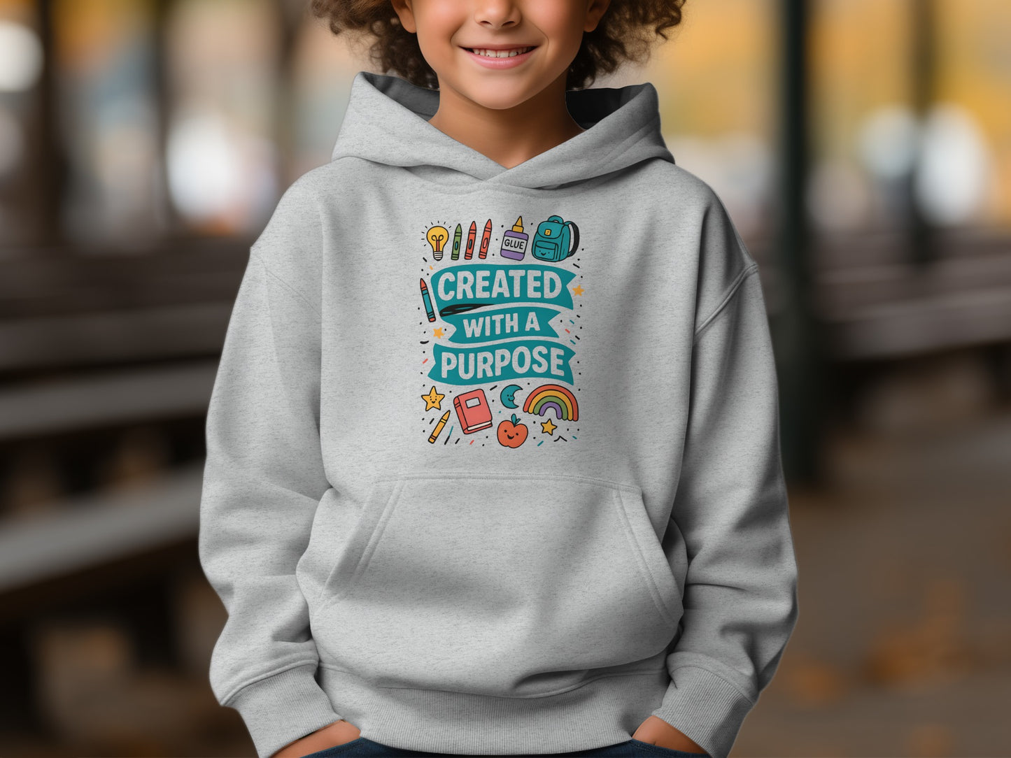Created With a Purpose Hoodie for Motivated Kids