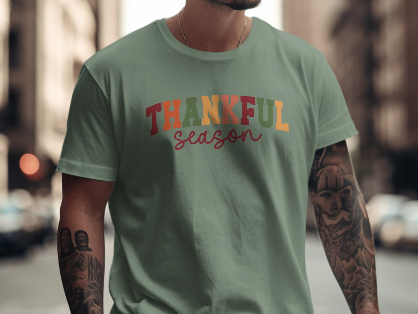 Thankful Season Graphic Tee Shirt for Casual Wear