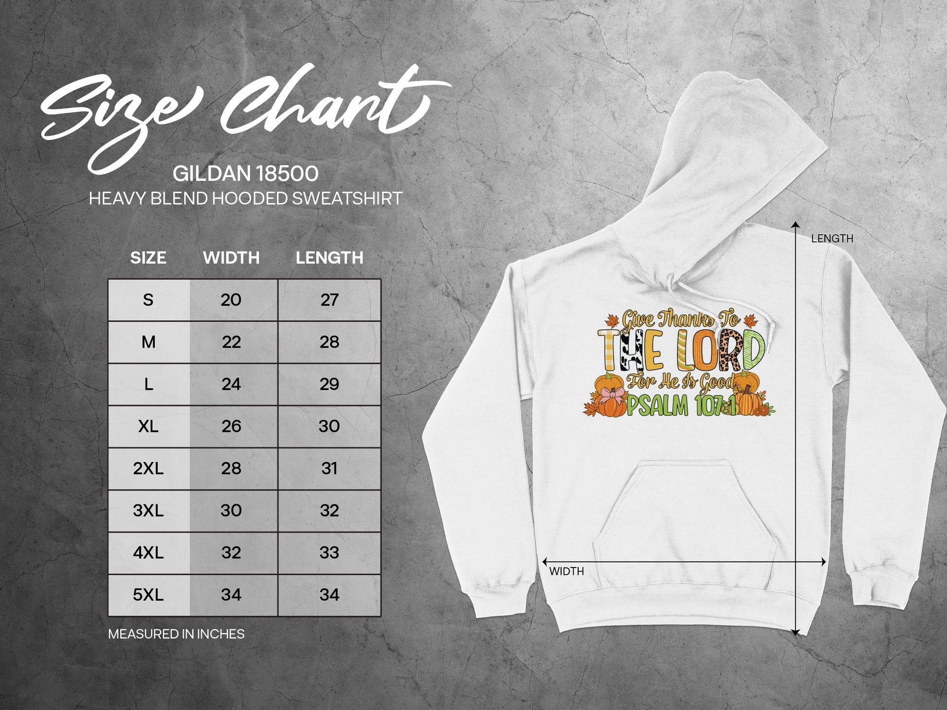 Give Thanks to the Lord Psalm 107 Hoodie