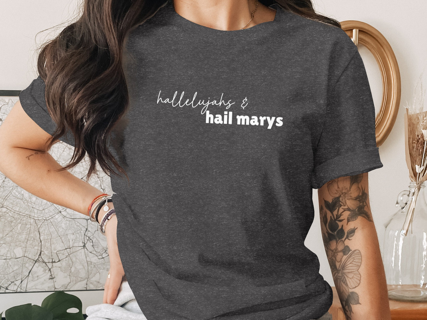 Hallelujahs and Hail Marys Statement Tee product type