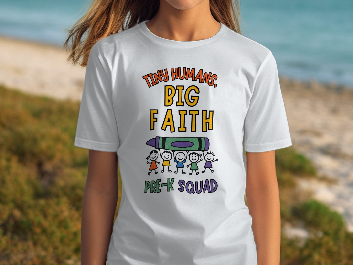 Tiny Humans Big Faith Pre-K Squad Shirt