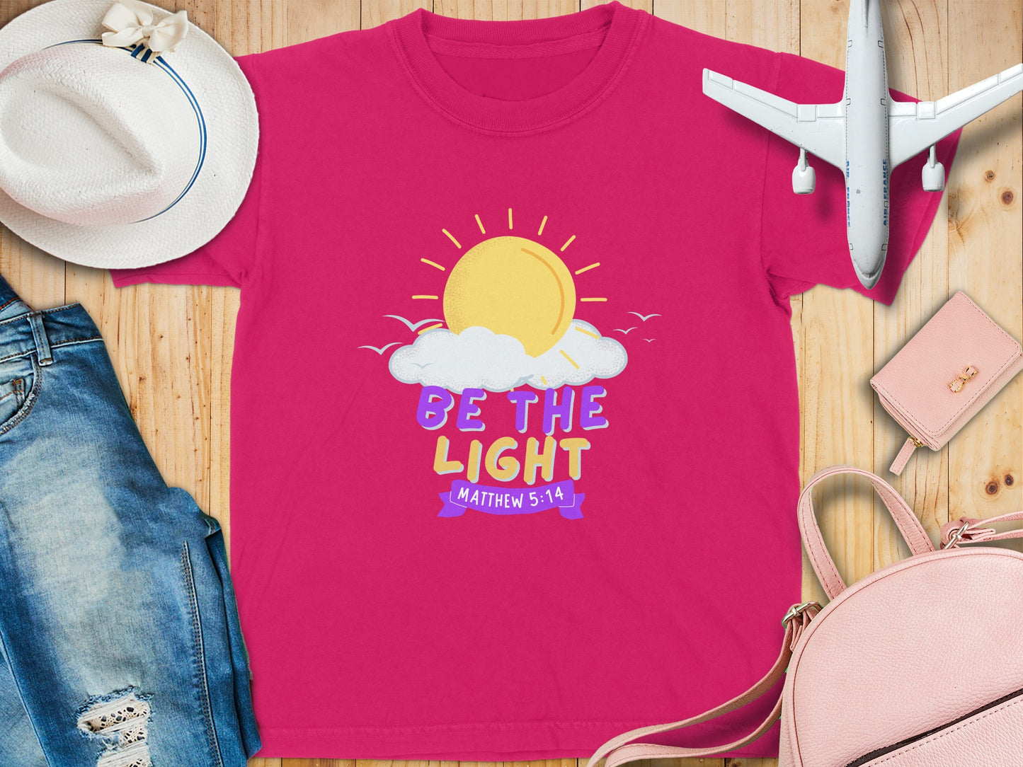 Be the Light Matthew 5 14 Inspirational T-Shirt