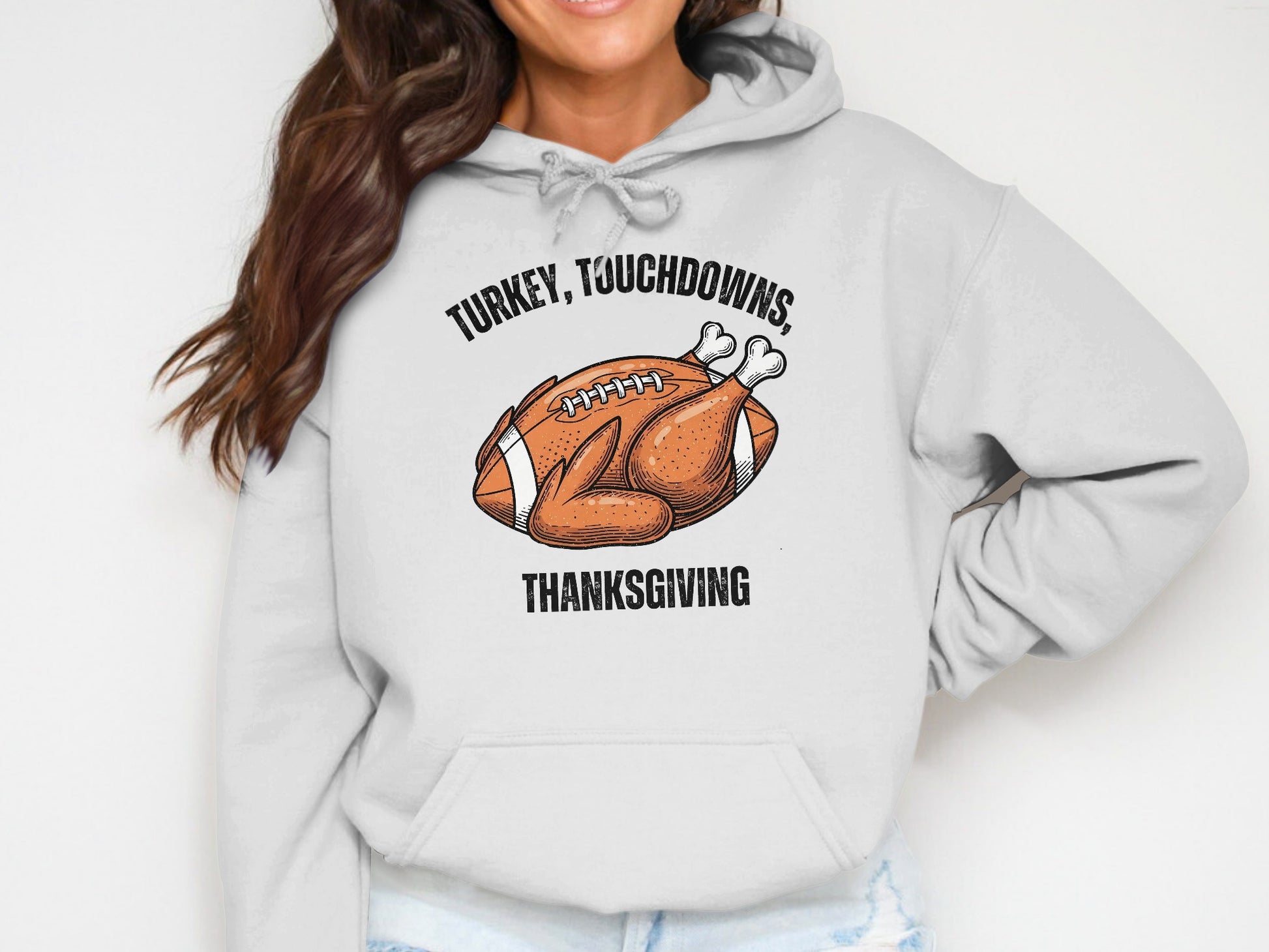 Turkey Touchdowns Thanksgiving Hoodie