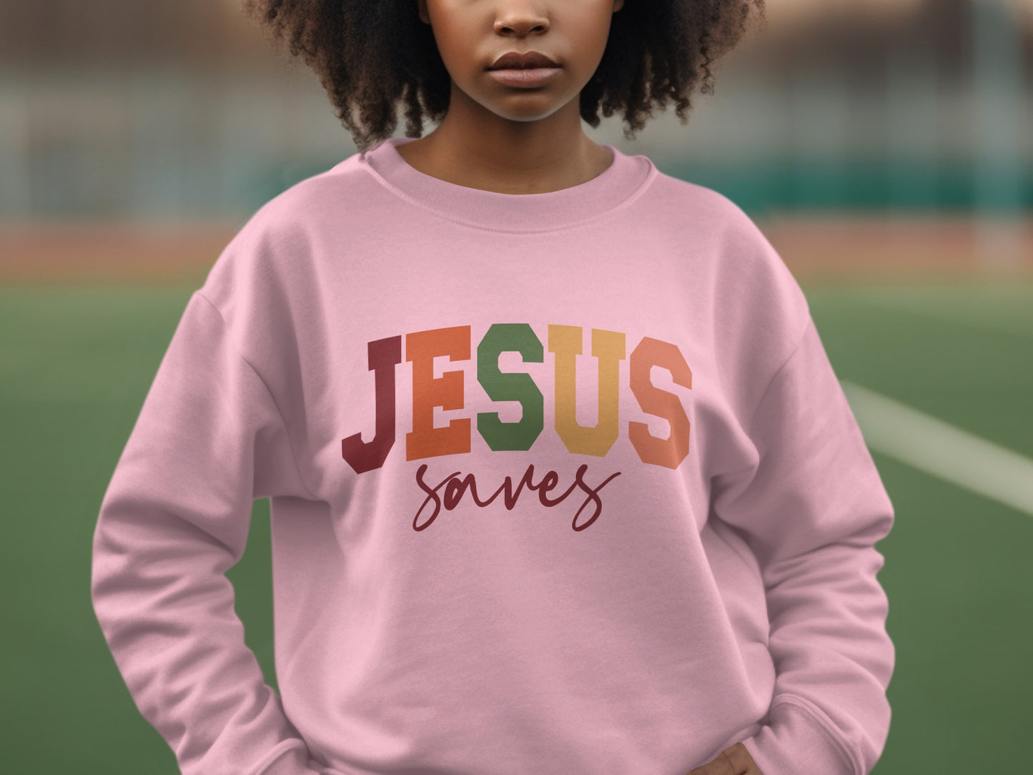 Jesus Saves Graphic Sweatshirt Fashion Top