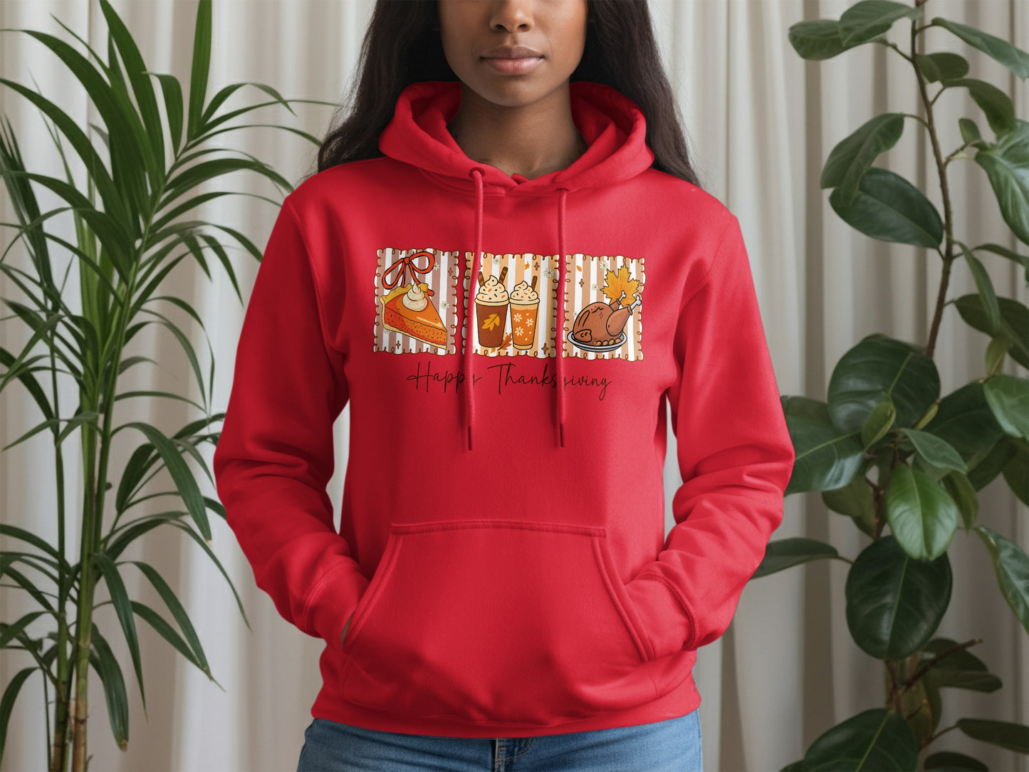 Happy Thanksgiving Hoodie with Festive Autumn Design