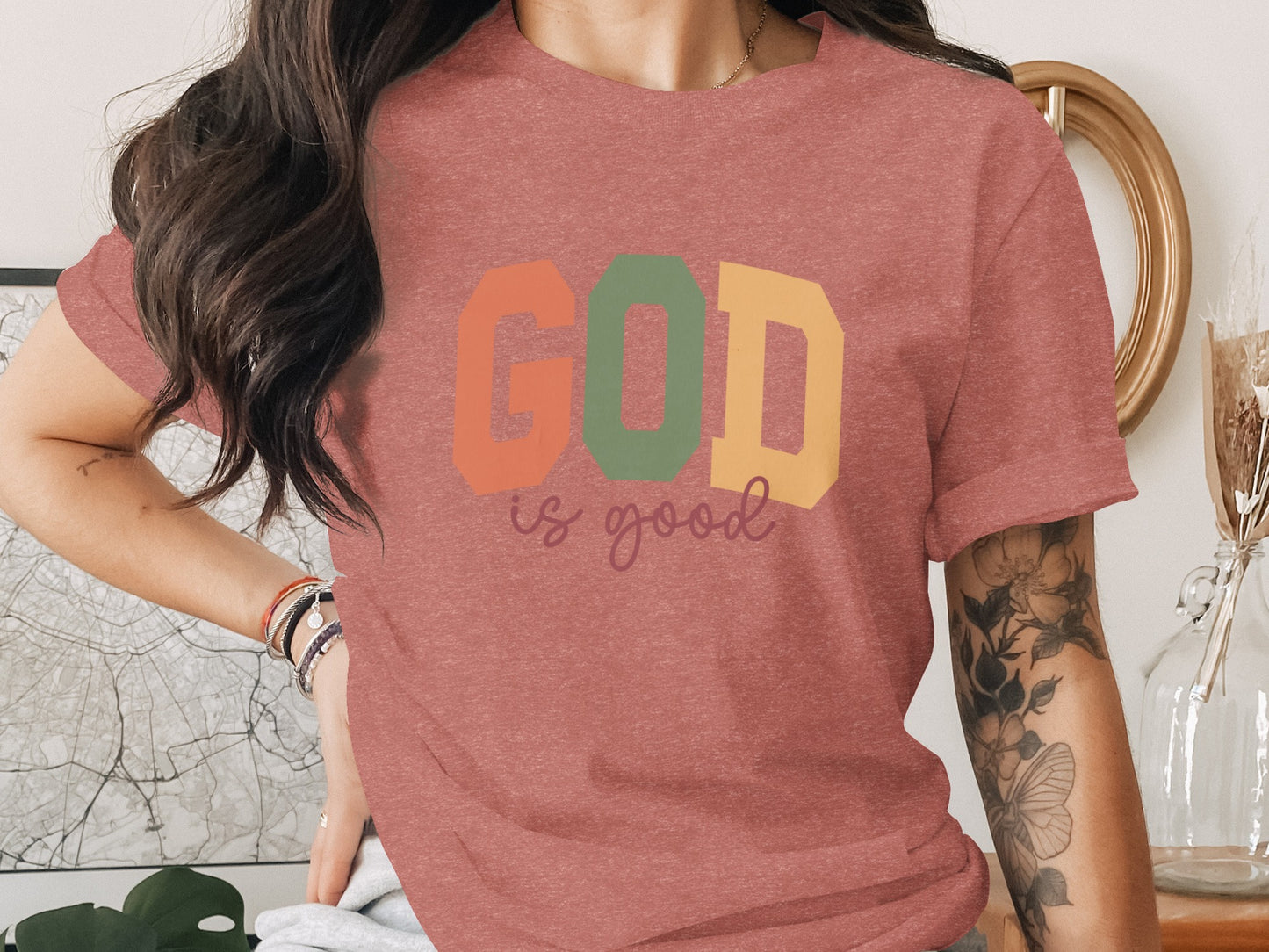 GOD is good Graphic Tee Shirt Cotton Christian Apparel