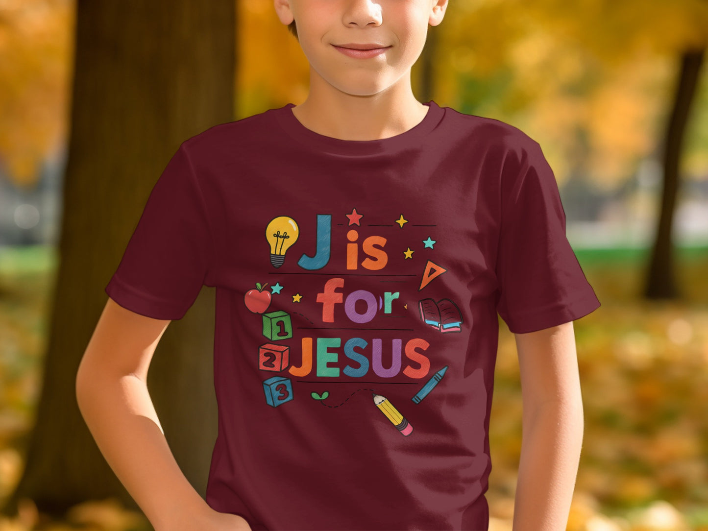 J is for Jesus Graphic T-Shirt for Kids