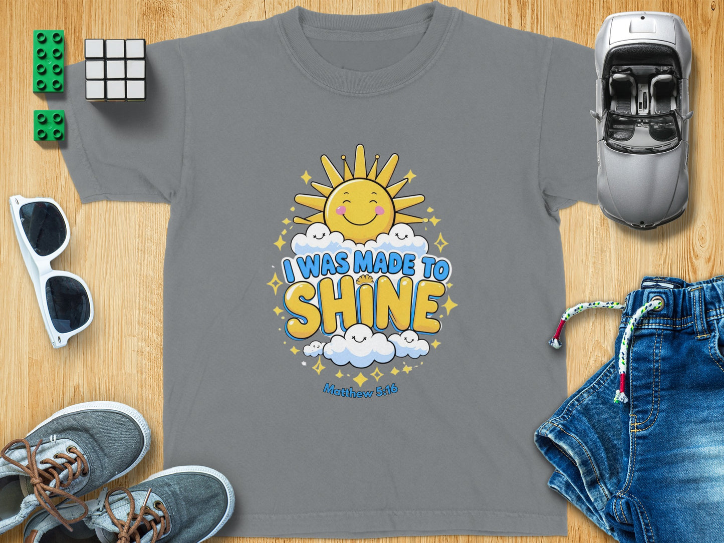 I Was Made to Shine Matthew 5:16 Kids T-shirt