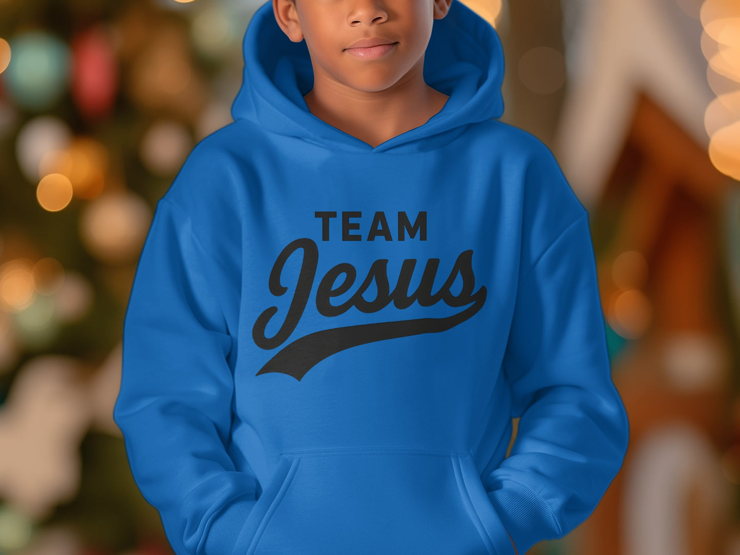 Team Jesus Hoodie with Bold Script Design