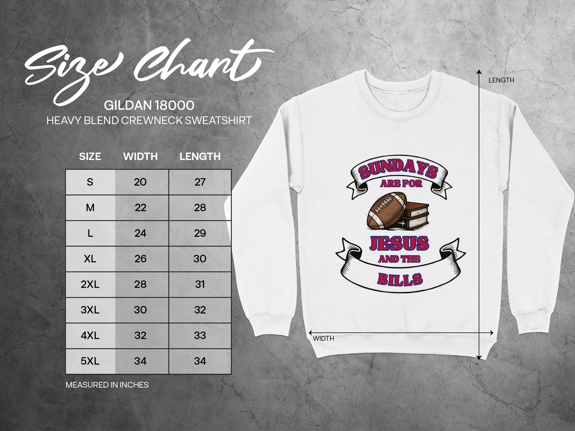 Sundays Are for Jesus and the Bills Sweatshirt product type