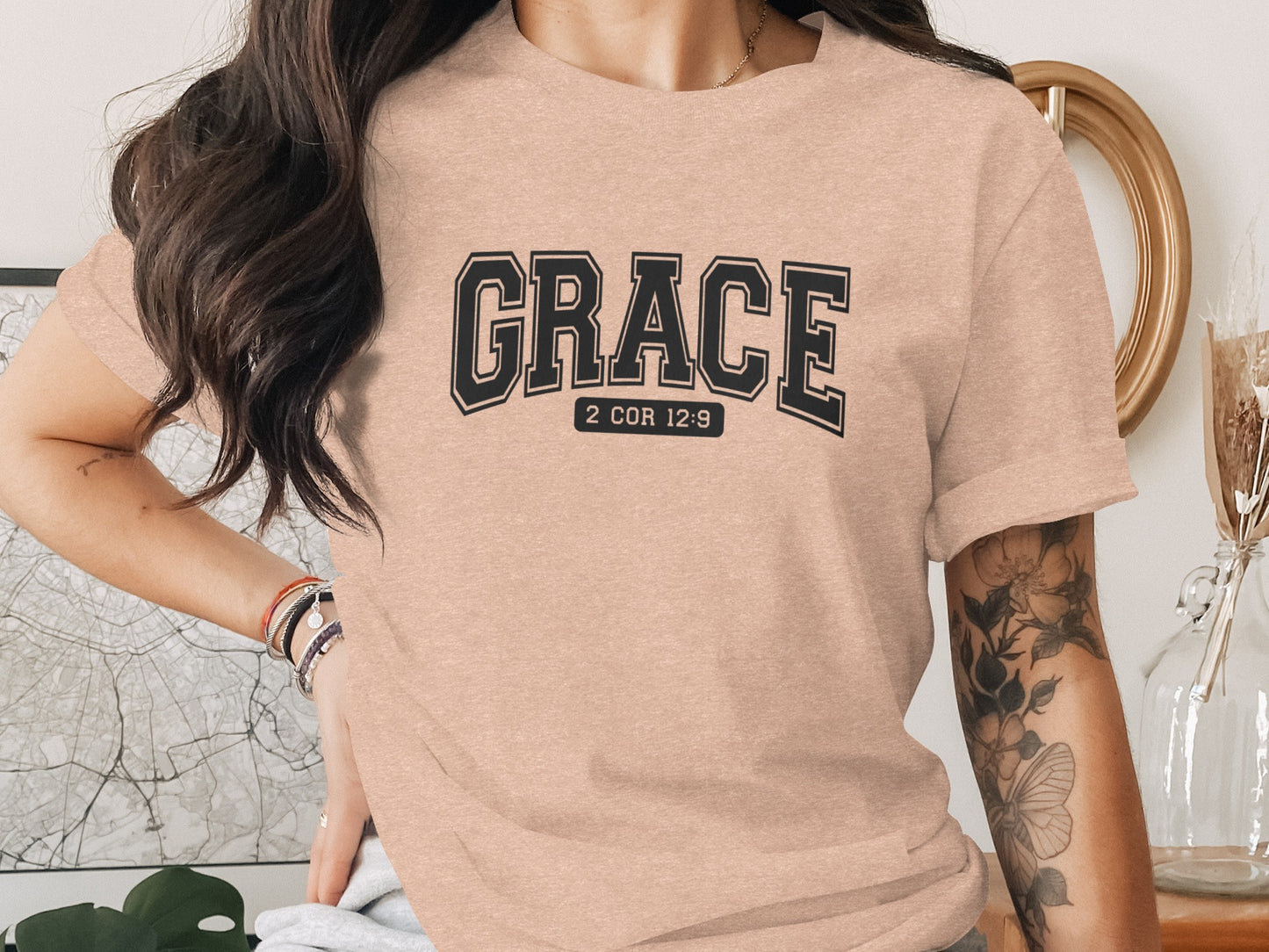 Grace 2 Cor 12:9 Stylish T-Shirt for Casual Wear