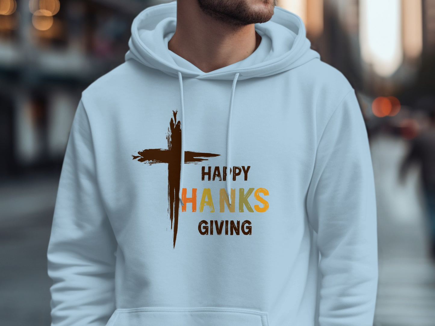 Happy Thanksgiving Cross Graphic Hoodie product