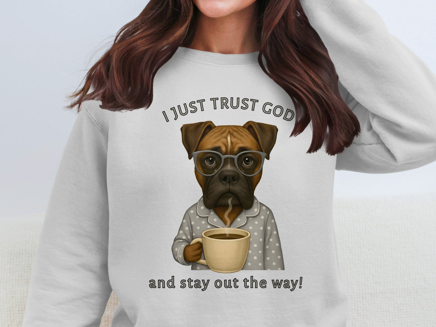 Funny Dog with Coffee Inspirational Message Shirt