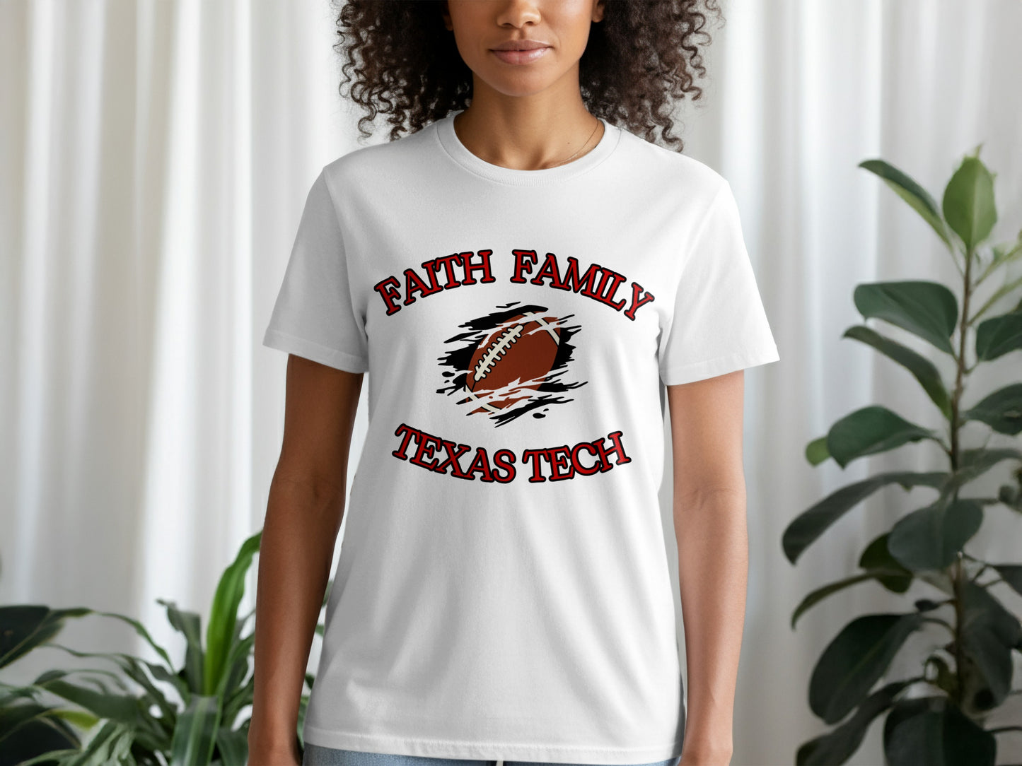 Faith Family Texas Tech Football Graphic T-Shirt