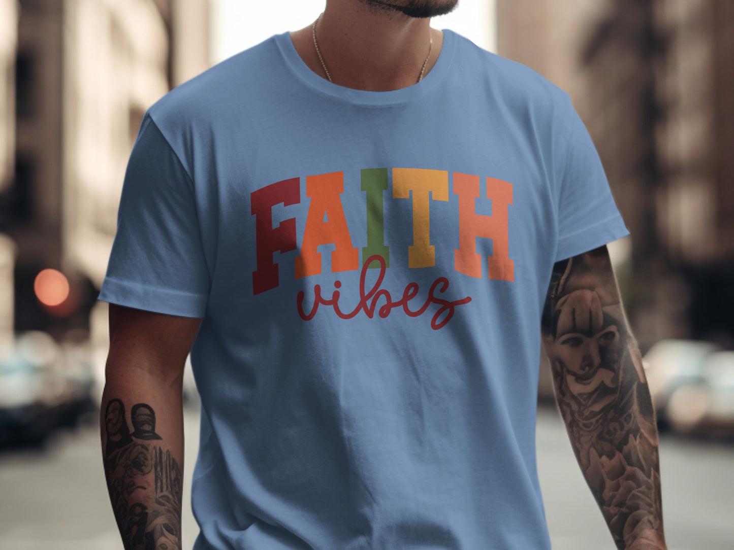 Faith Vibes Colorful Graphic Unisex T-Shirt