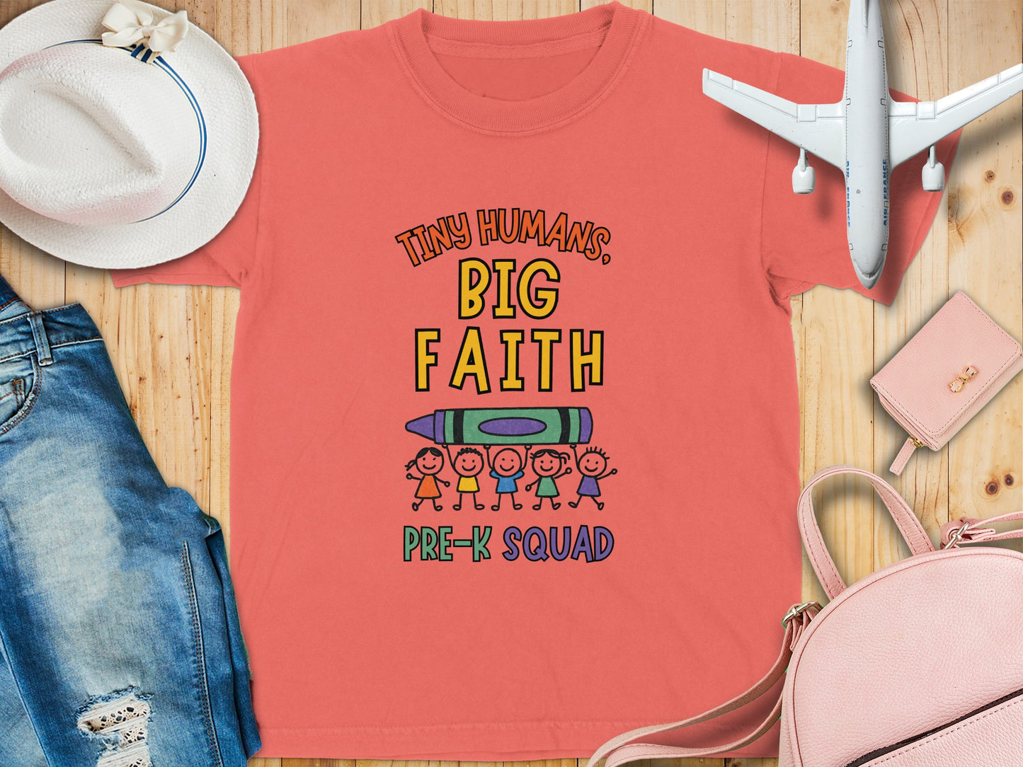 Tiny Humans Big Faith Pre-K Squad Shirt