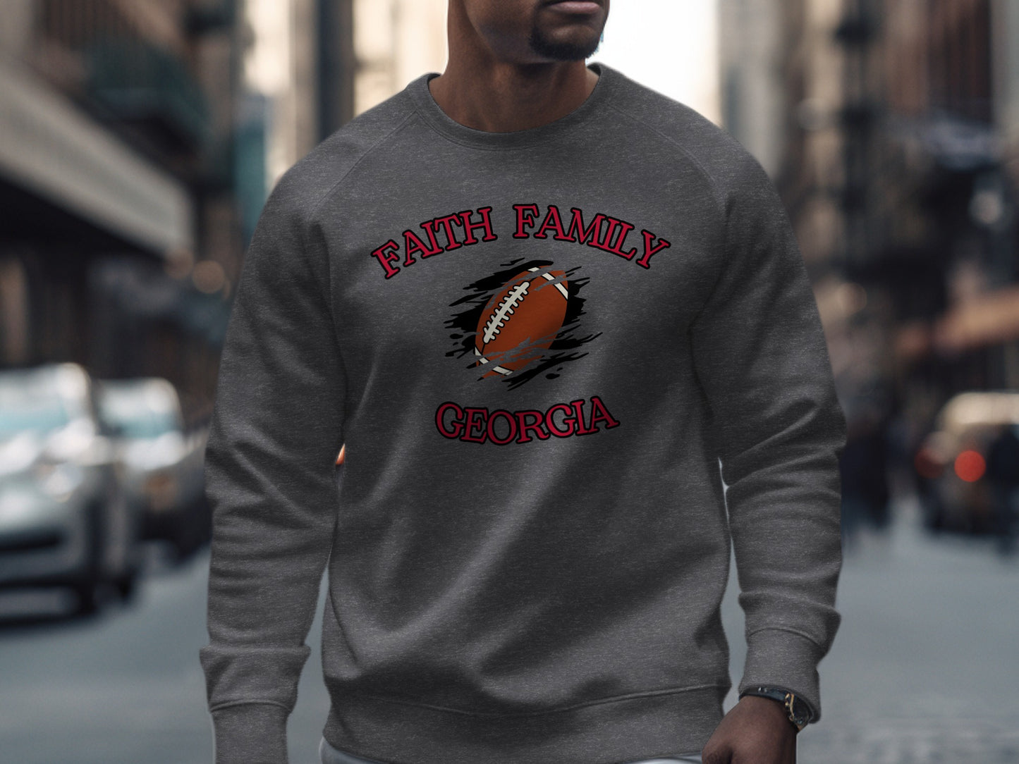 Faith Family Georgia Football Sweatshirt product type
