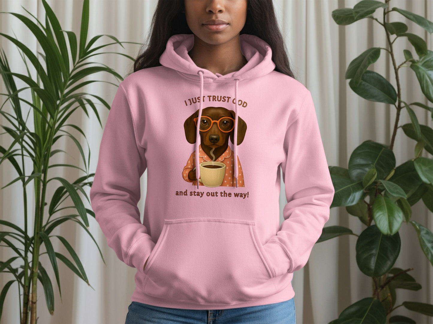 I Just Trust God and Stay Out the Way Hoodie Product
