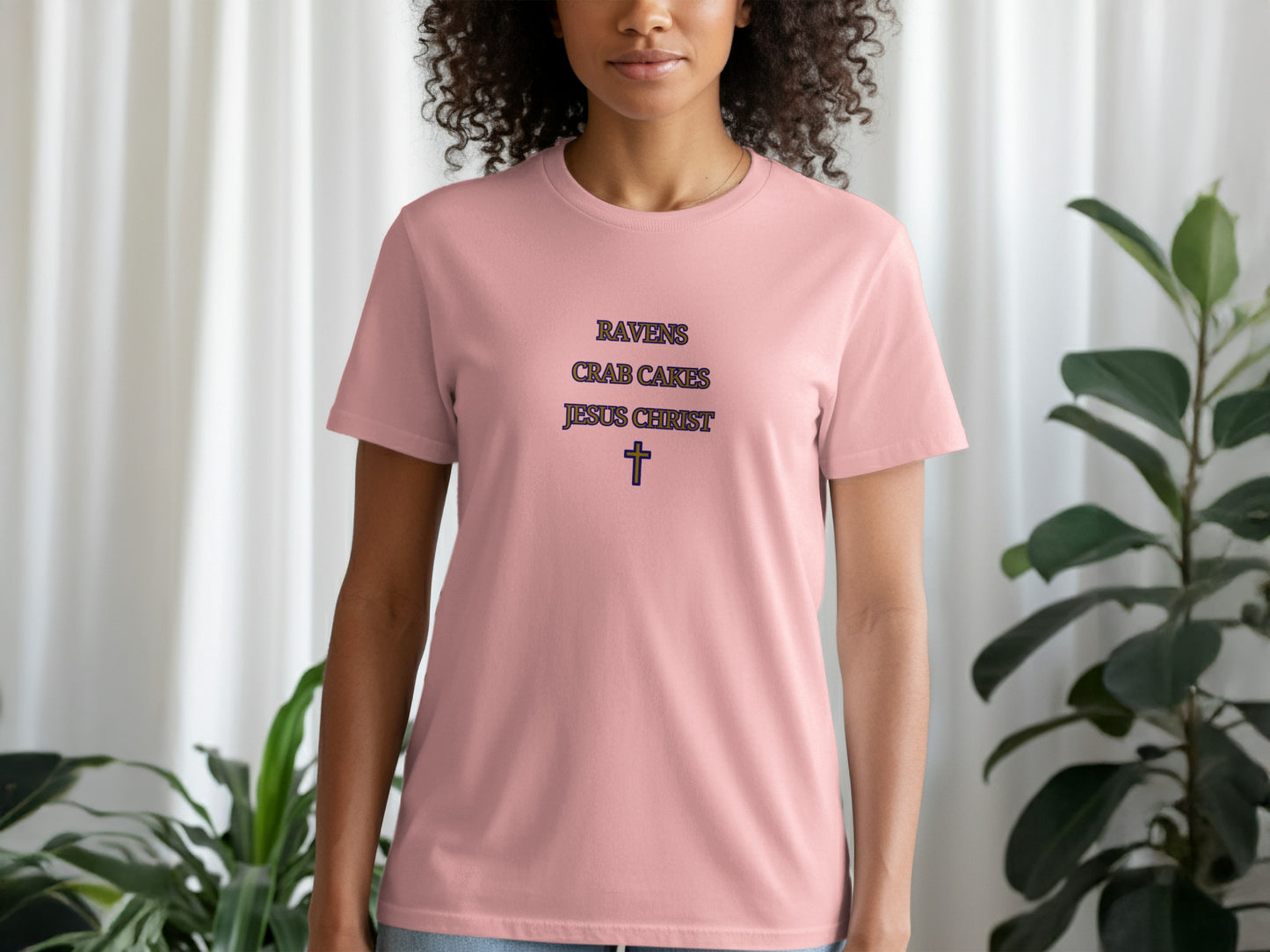 Ravens Crab Cakes Jesus Christ graphic t-shirt product