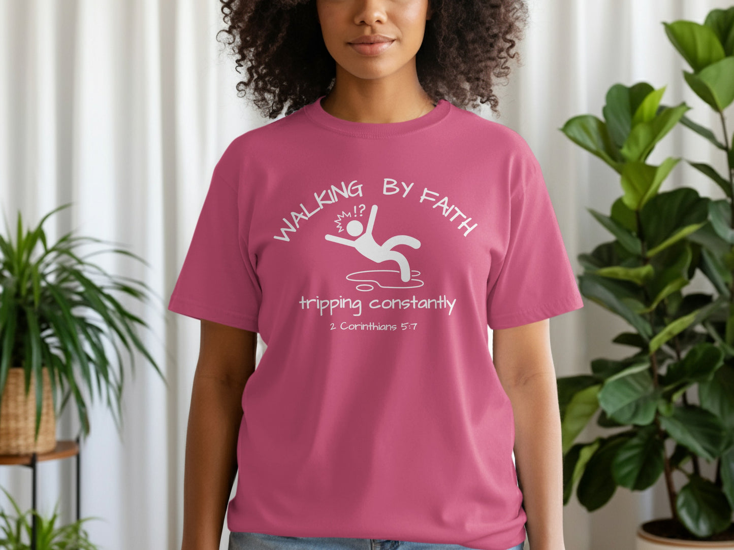 Walking by Faith Tripping Constantly T-Shirt product