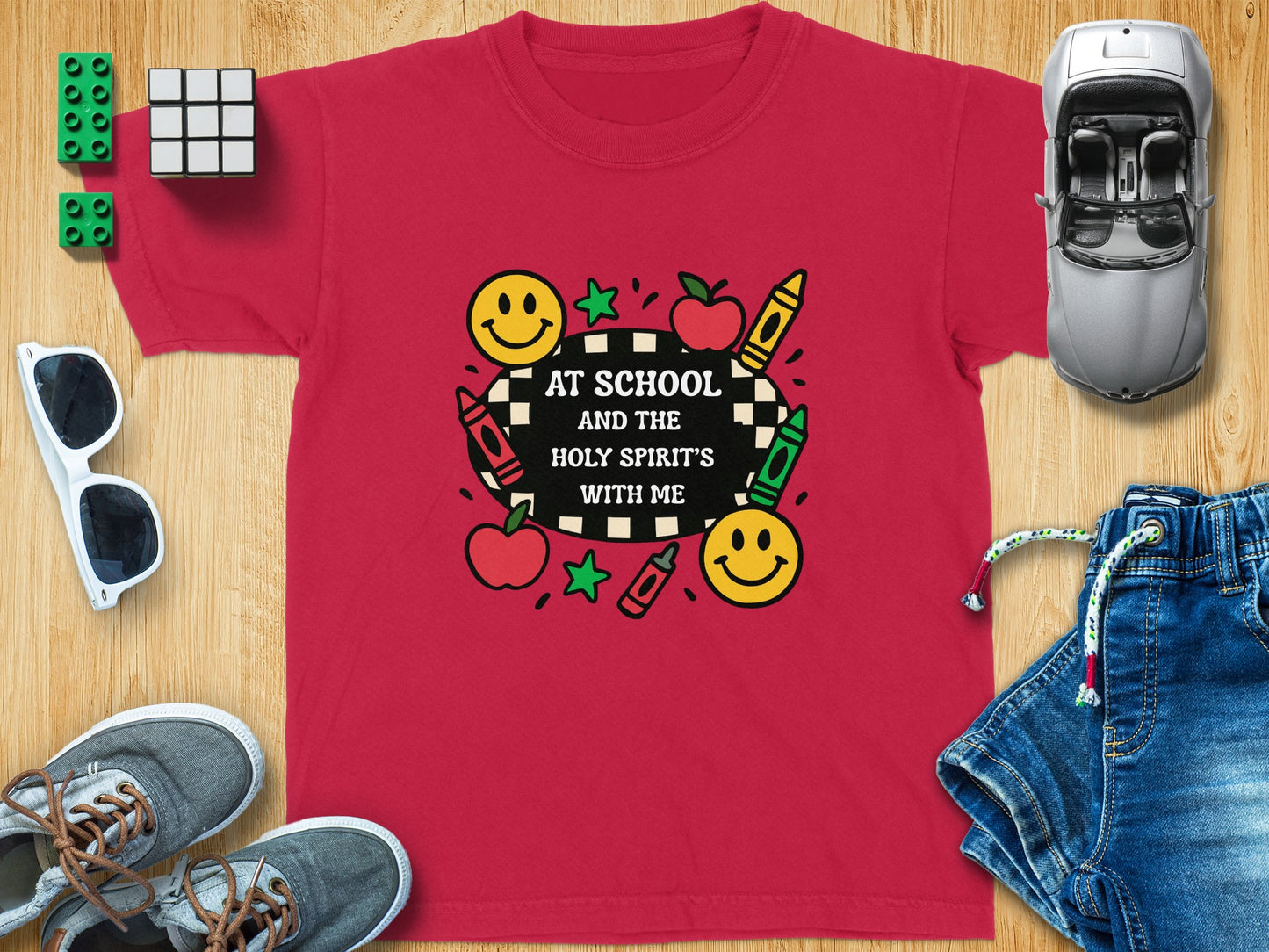 At School and the Holy Spirit's with Me Shirt