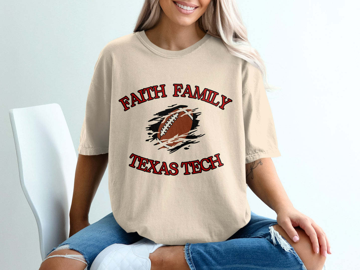 Faith Family Texas Tech Graphic Shirt