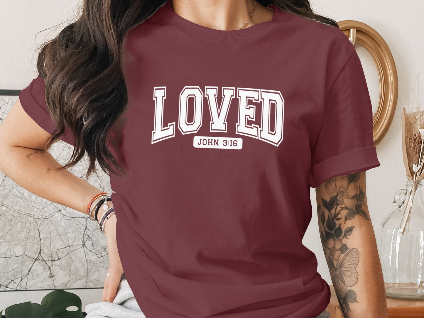 Loved John 3:16 Statement Casual Wear Top