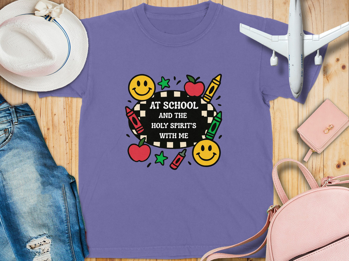 At School And The Holy Spirit's With Me Tshirt