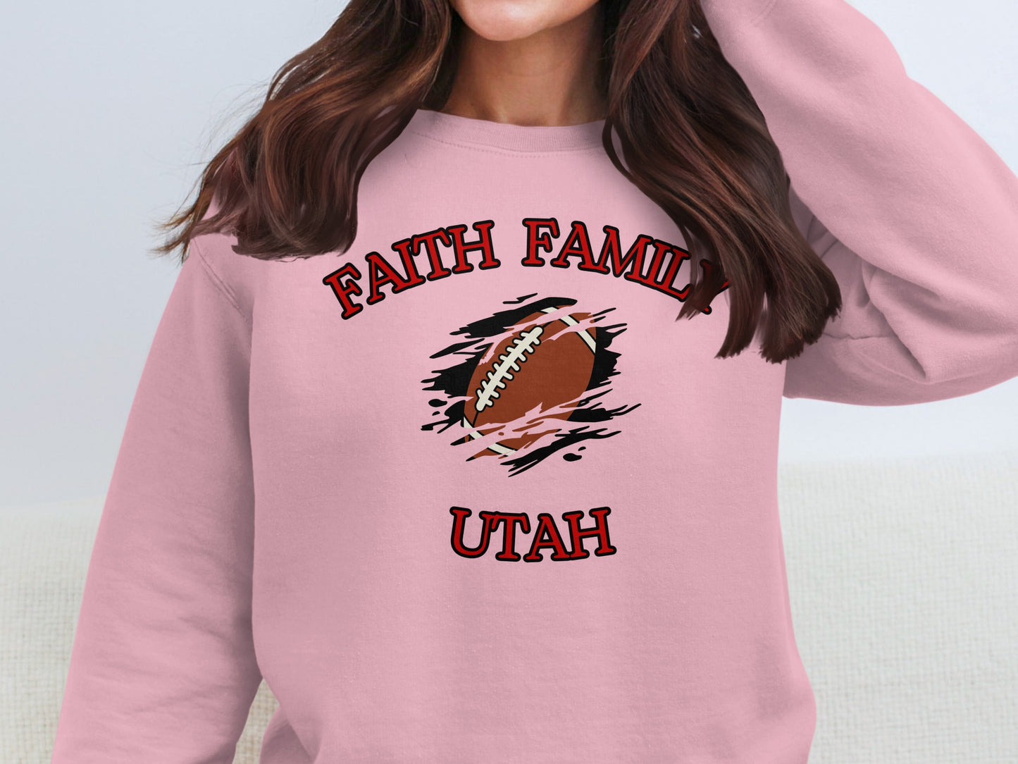 Faith Family Utah Football Themed Sweatshirt product