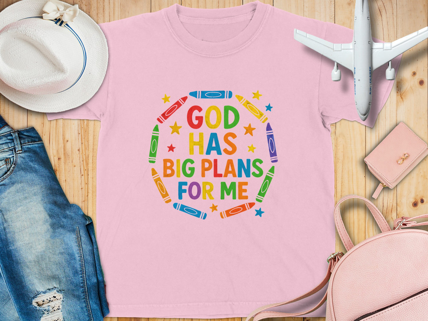 Inspiring Kids Tee God Has Big Plans For Me Shirt